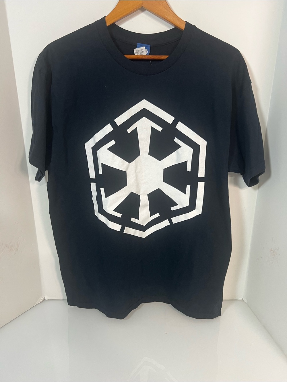 Star Wars Black Short-Sleeve Tee with White Galactic Empire Emblem